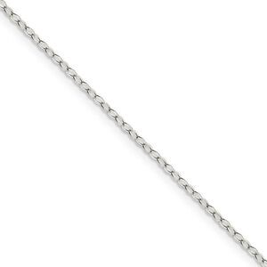 1.5mm Sterling Silver Flat Open Oval Cable Chain Necklace, 24 Inch